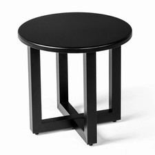 Outdoor Metal Round Table Weather Resistant Coffee Patio End Table Side Table