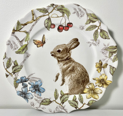 Pier 1 Sofie the Bunny Dinner Plate 10 1/2'' Rabbit Easter Spring