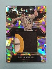 2022 Panini Select Reiss Knehr Jumbo Patch Jersey Relic Cracked Ice Card /25