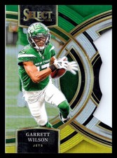 2023 Select Green and Yellow Prizm Die-Cut Premier #115 Garrett Wilson NY Jets