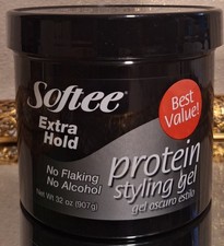 Softee Extra Hold Protein Styling Gel 32oz No Flaking Alcohol With Nice Smell