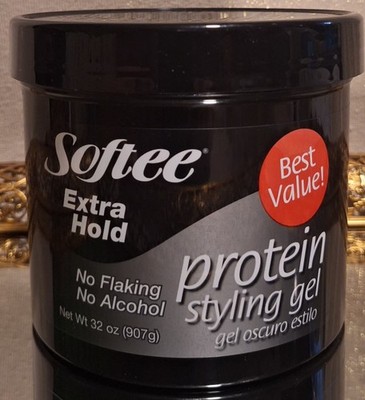 Softee Extra Hold Protein Styling Gel 32oz No Flaking&Alcohol With Nice Smell 