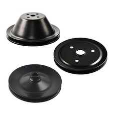For Sbc Chevy Swp Power Steering Short Water Pump Pulley Crankshaft 1 Groove