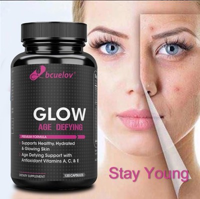 Glow Age Defying Promote Skin Regeneration Vitamins Hair Nails Health 120 CT US