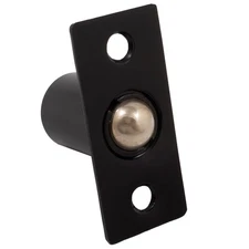 Square Corner Single Adjust Ball Catch, Matte Black by Stone Harbor Hardware