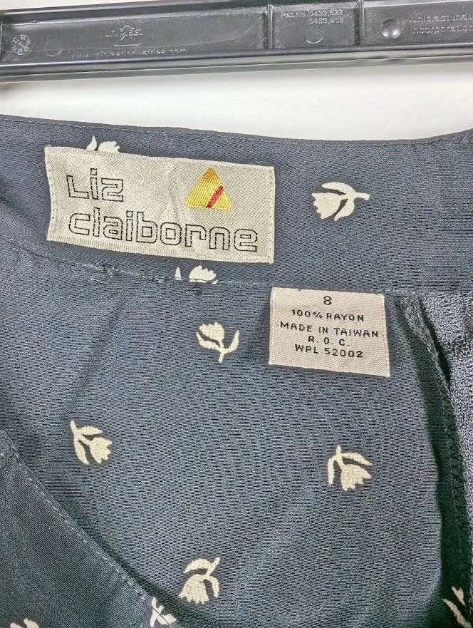 Falda deportiva Liz vintage años 80 talla 8 floral midi oscura cottagecore hada caprichoso Foto 3 de 4