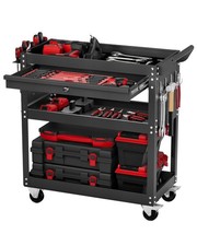 Uimoso 4-Tier Tool Cart on Wheels 350lb Rolling Work Cart with Drawer  Pegboard