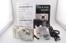 NEAR MINT Nikon COOLPIX S8200 Digital Camera silver LCD yellowing Tested Works