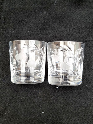 2 x STUART CRYSTAL CASCADE SCHWERES KRISTALL WHISKYGLAS