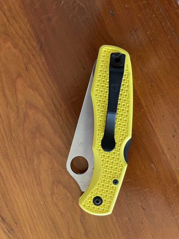 Spyderco Pacific Salt 2 Serrated 3.78" H1 Steel Blade Folding Knife - Yellow  - Image 3 of 4