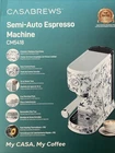 Casabrews Semi Auto Espresso Machine CM5418 Blue Foral NIB Retail $179