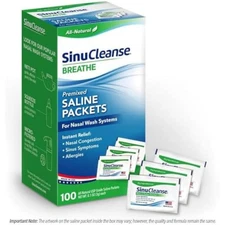 SinuCleanse Pre-Mixed Saline Packets for Sinus Rinse and Nasal Irrigation System