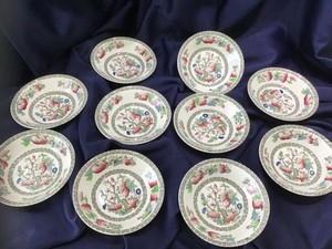 10 JOHNSON BROTHERS INDIAN TREE FRUIT SAUCE BOWLS off white CHINA! made ENGLAND!