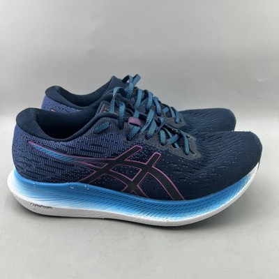 Asics EvoRide 2 Running Shoes Women Size 7.5 Blue White Comfort Cushion Sneakers