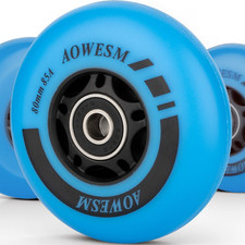 Inline Skate Wheels 80Mm 76Mm 72Mm 85A Outdoor Indoor Black Blue Red Roller Hock