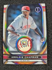 🌟 2023 Topps Tribute Aroldis Chapman GAME USED 1st WIN BALL Memorabilia #/10