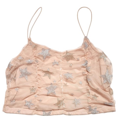 Altar'd State Star glitzerndes bauchfreies Oberteil Bralette rosa/silber/gold Medium Damen