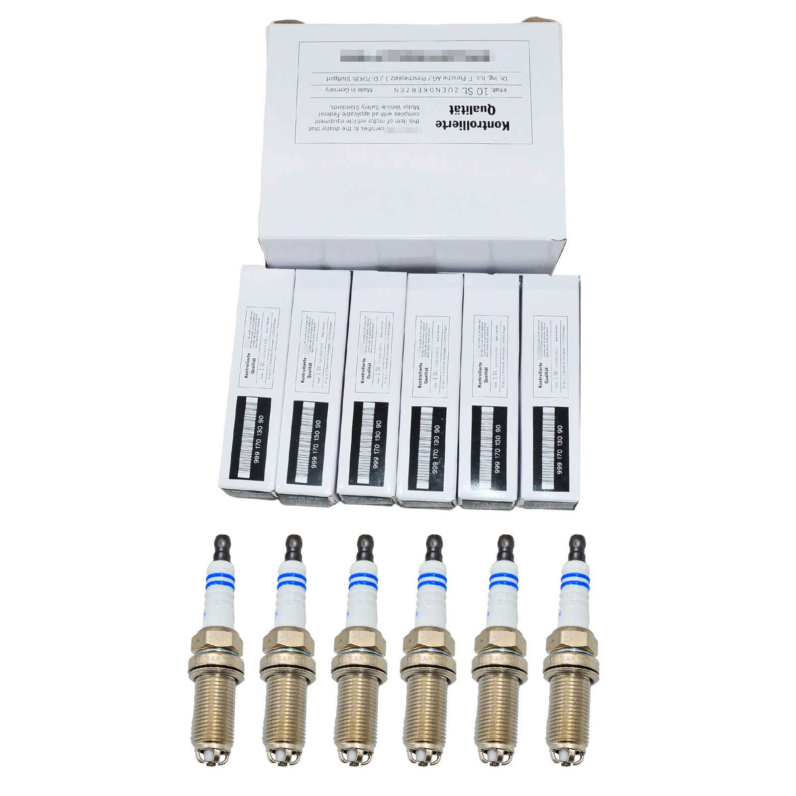 99917013090 Spark Plugs Fit for Porsche Cayenne Panamera 4.8 2011-2018 6Pcs