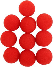 10 Pcs Red Sponge Balls Close-Up Magic Props 3.5Cm
