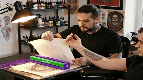 POSEIDON Bluetooth Tattoo Stencil Printer Wireless Thermal Transfer Machine image 13