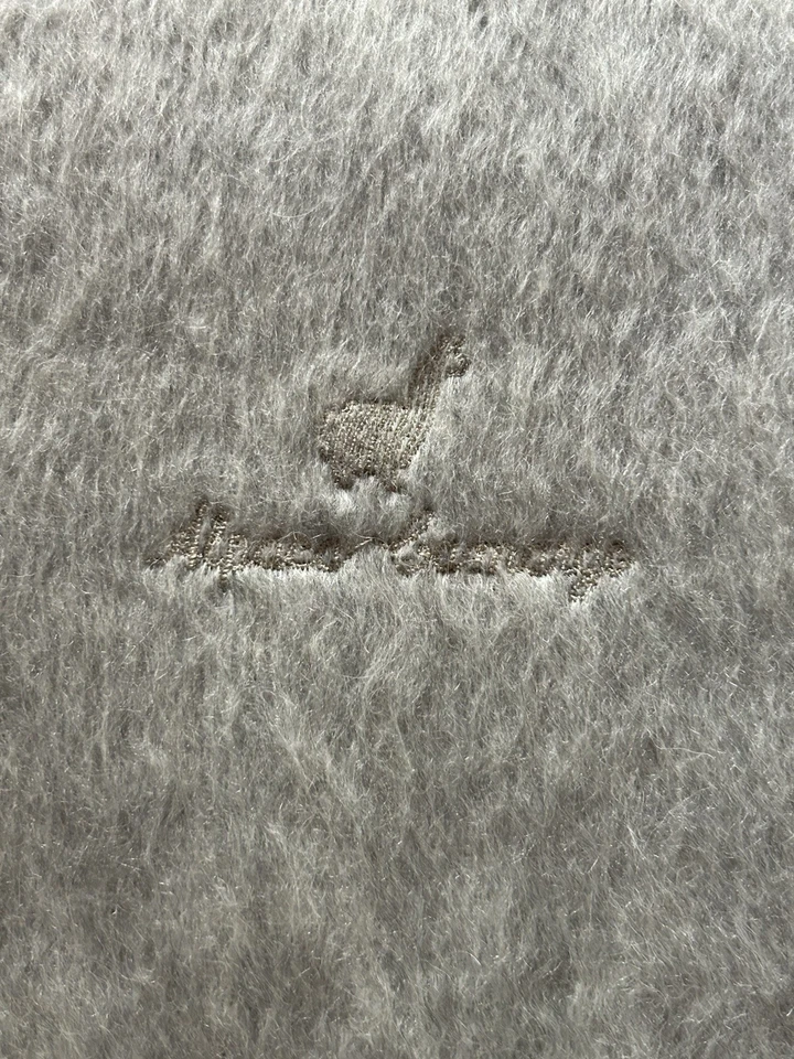 Light Gray Soft Alpaca Camargo Fringed Scarf/Wrap Peru - Image 3 of 4