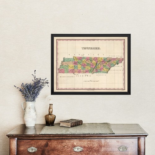 Old Map of Tennessee 1824 - Vintage Tennessee Art - Picture 4 of 29