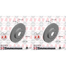 2x ZIMMERMANN SPORT BREMSSCHEIBEN 314mm GELOCHT VORNE passend für AUDI A4 A5