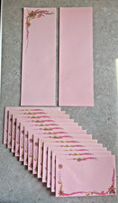 Vintage Stationery 1960s 70s Pink Floral Enve...
