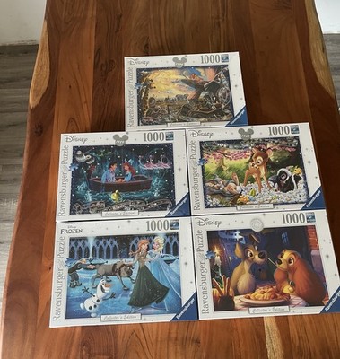 5 Ravensburger Puzzle je 1000 Teile Disney
