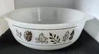 Vintage Agee Pyrex Casserole Dish Autumn Leaf Pattern Retro Australian Made