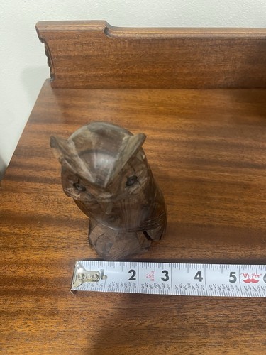 Vintage Hand Carved Wooden Ironwood Owl Sculpture Figure 5" Made In Mexico. READ - Picture 11 of 11