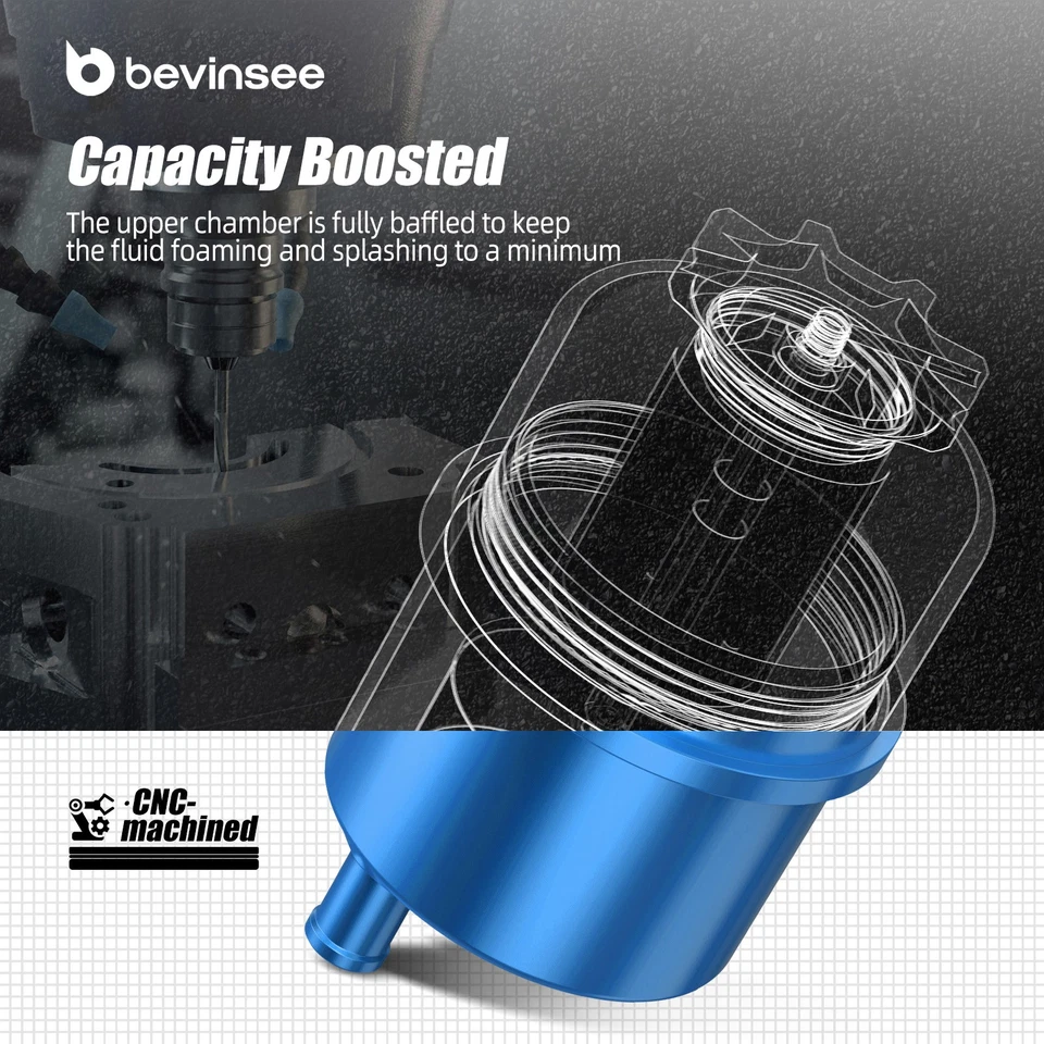 Blue Billet Power Steering Reservoir Upgrade For BMW E46 325i 320i 328i 330i M3 - Image 3 of 4