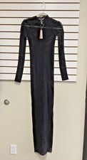 Skims Long Sleeve Knit Mesh Maxi Dress