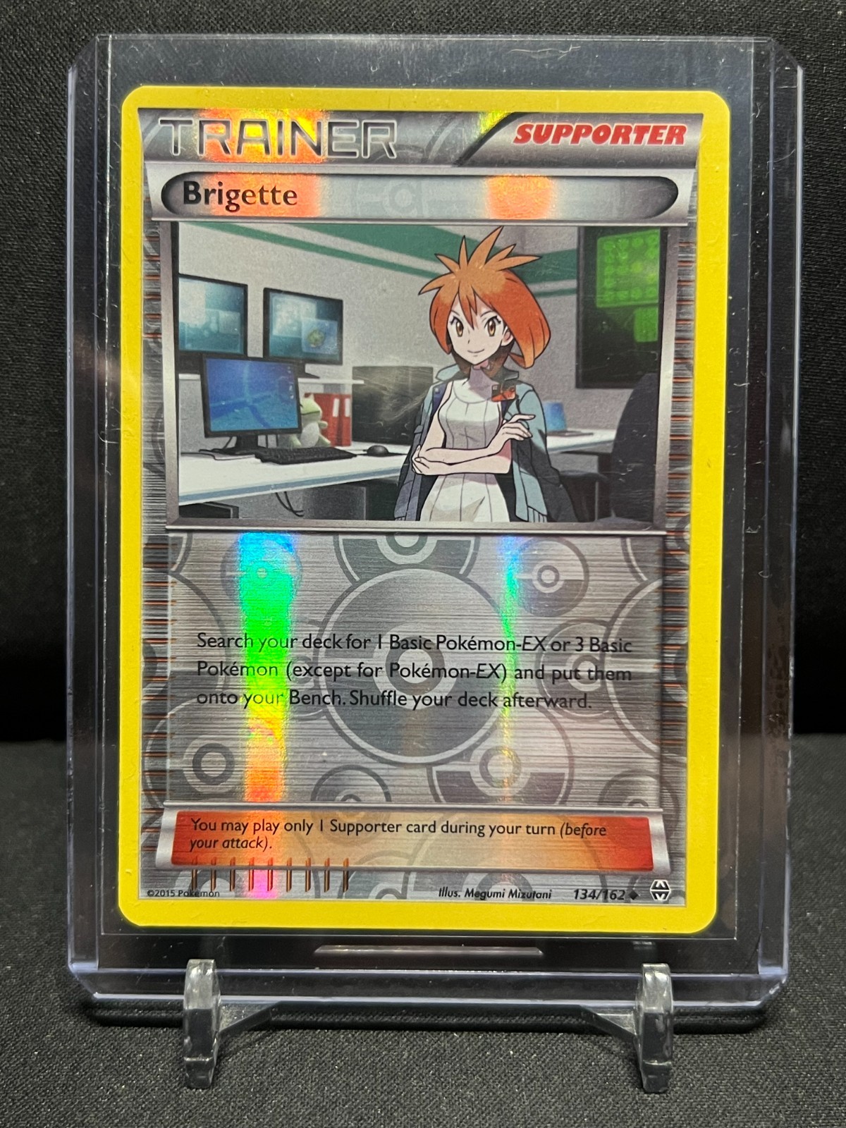 Brigette 134/162 Reverse Holo Pokémon 2015 XY Breakthrough - LP