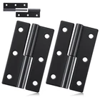 Two Pack 2.5 Inch Detachable Iron Barn Door Hinges Left and Right Handed for