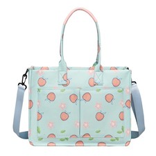 Canvas Tote Bag for Women Multi-Pocket Work Bag Adjustable Crossbody Strap Du...