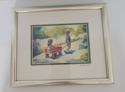 Kinder spielen Bild Druck Kunst Wohndeko Kinderzimmer launischer Wagen Marge Faucher USA