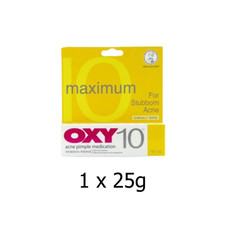 1 x OXY 10 Acne Medication 25g Extra Strength for Stubborn Pimples
