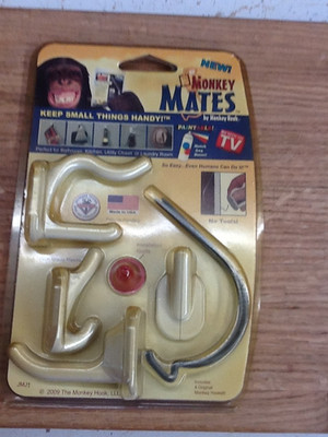 As Seen On TV Monkey Mates by Monkey Hook Utility Hooks Paintable Made in USA 36