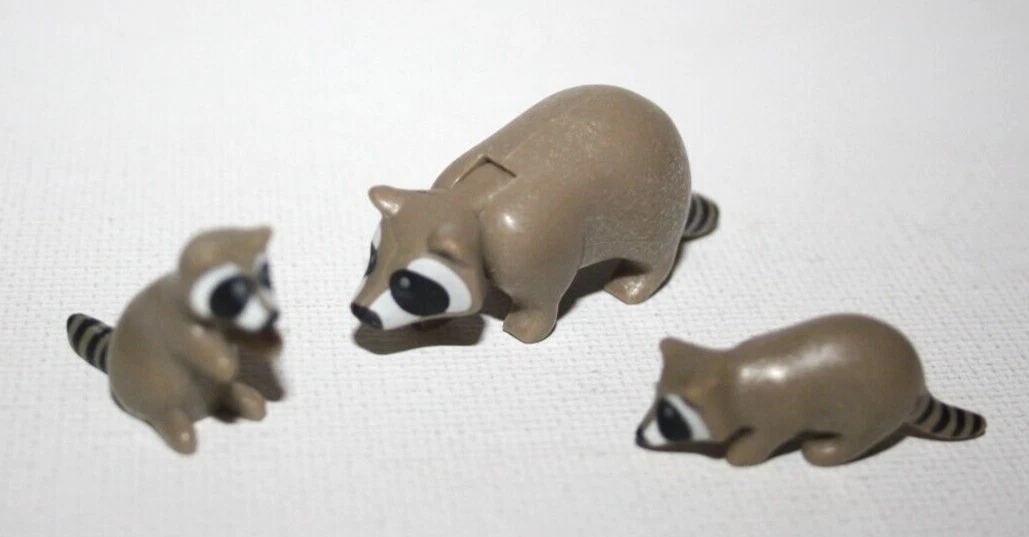 PLAYMOBIL 4095 - Animaux De La Forêt - Lapin, Renard, écureuil, Sanglier, Raton - Boîte Neuve