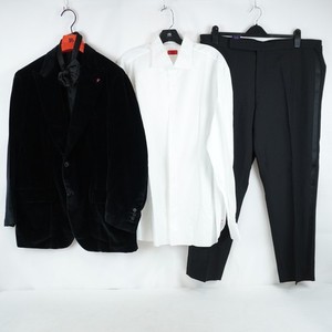Isaia Velvet Suit Jacket & Dress Shirt W/ Ralph Lauren Dress Pants Men's Sizes