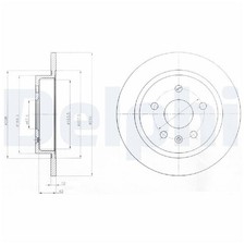 Delphi 2 Bremsscheiben + 1 Satz Beläge hinten 25931322