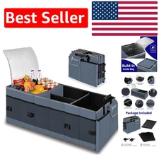 Durable Waterproof Cargo Organizer with Built-in Cooler for Family Adventures