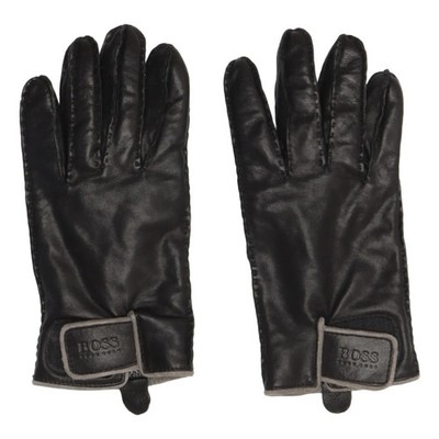 Hugo Boss, Lederhandschuhe, Größe: 8 1/2, Krant-1, Leder, Schwarz, Herren #cWA