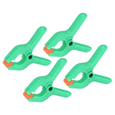 2 Inch Spring Clamps, 4 Pack Plastic Flexible Anti-slip Strong Clips, Green