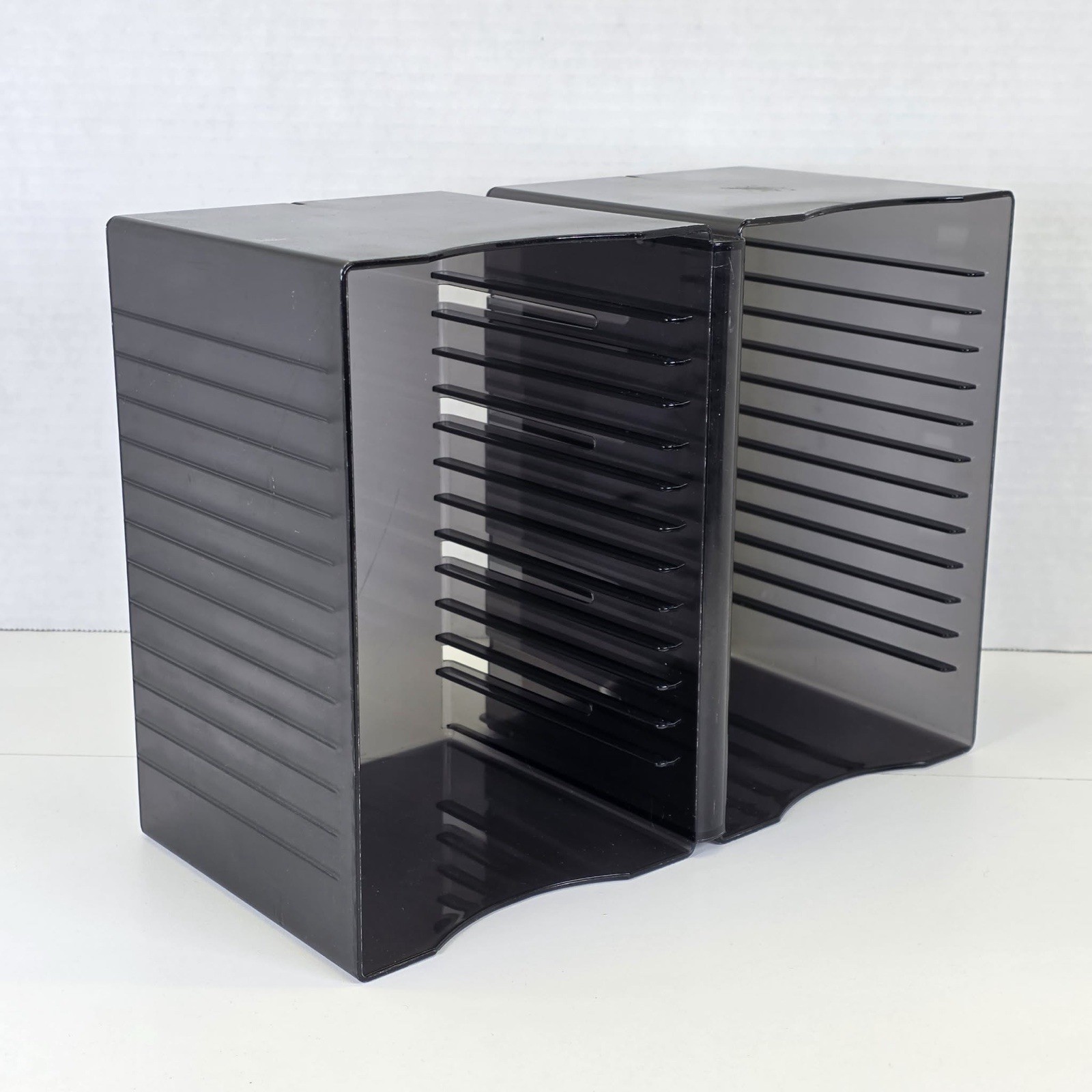 Vtg Black Charcoal 30 CD DVD Storage Disc Wall Mountable Hol
