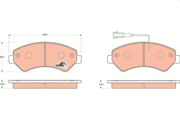 Bremsbelagsatz Vorne FüR Fiat Ducato 250 Pritsche Peugeot Boxer Citroen Ab 06->-image