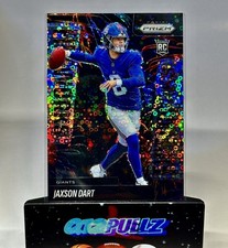 2025 Panini Prizm Jaxson Dart Fireworks RC No. 6 Giants No Huddle Disco