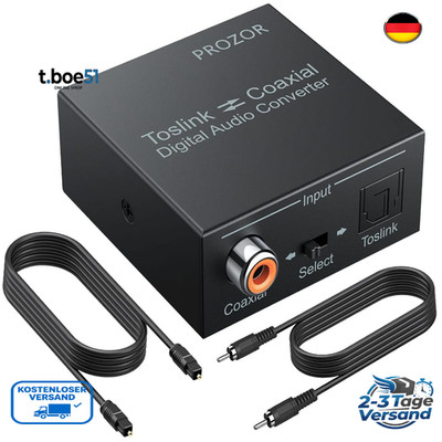 Digital Audio Konverter Optisch Koaxial Bidirektional DTS Dolby AC3 192K