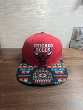 Chicago bulls NBA Mitchell & Ness Aztec strap snapback hat